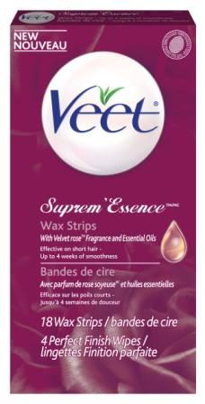 VEET SupremEssence Wax Strips Kit Part 2 Wipes Canada
